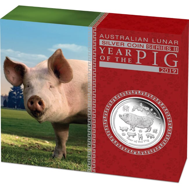 2019 Year Of The Pig 1oz Silver Proof Coin | Direct Coins