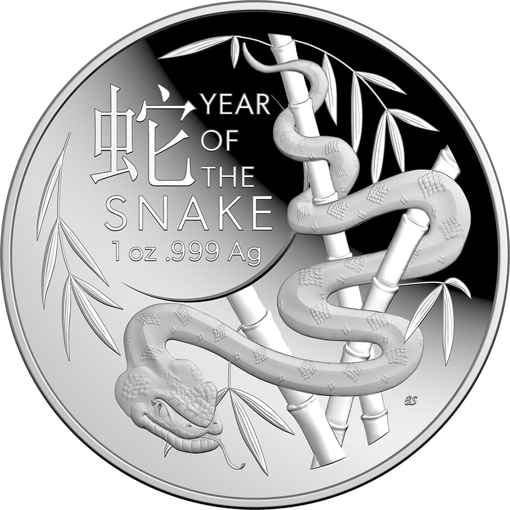 2025$5LunarSeries-YearOfTheSnake1ozFineSilverProofDomedCoin