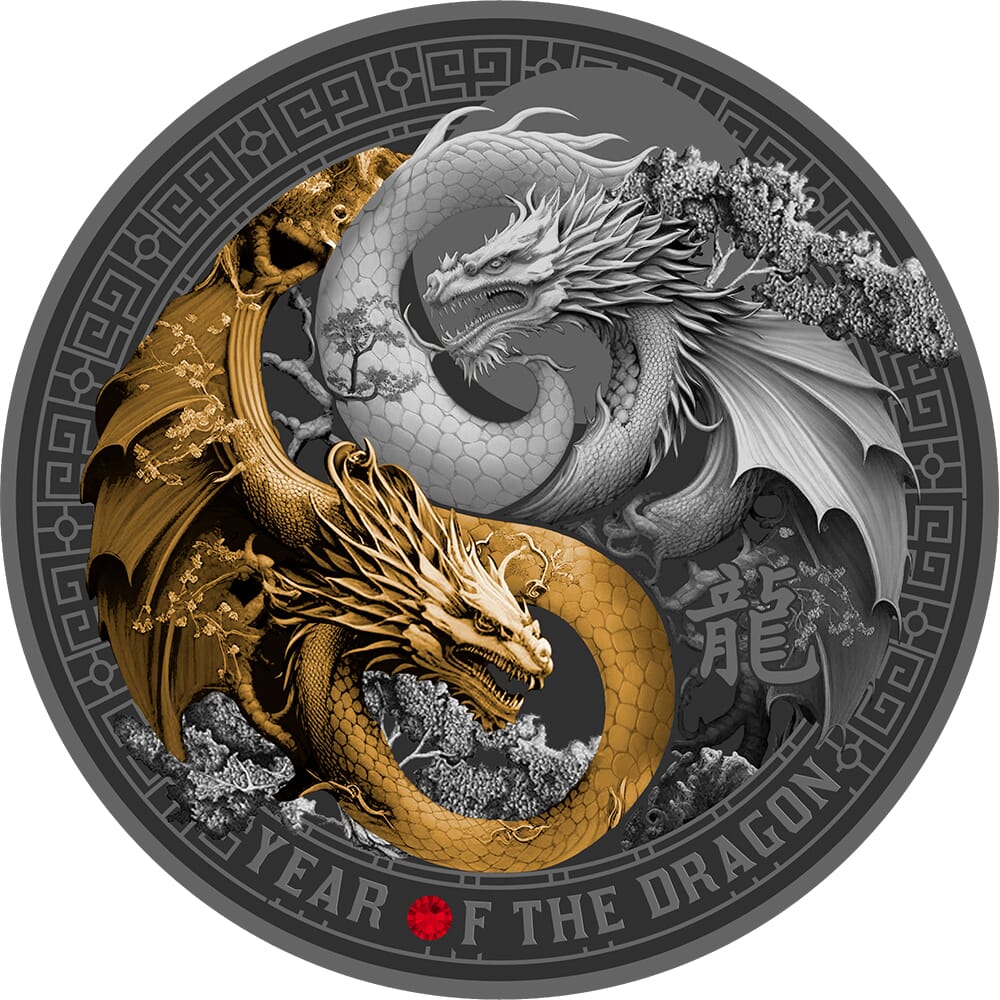 2024 Year Of The Dragon Silver Black Proof Coin Direct Coins